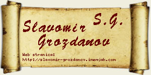 Slavomir Grozdanov vizit kartica